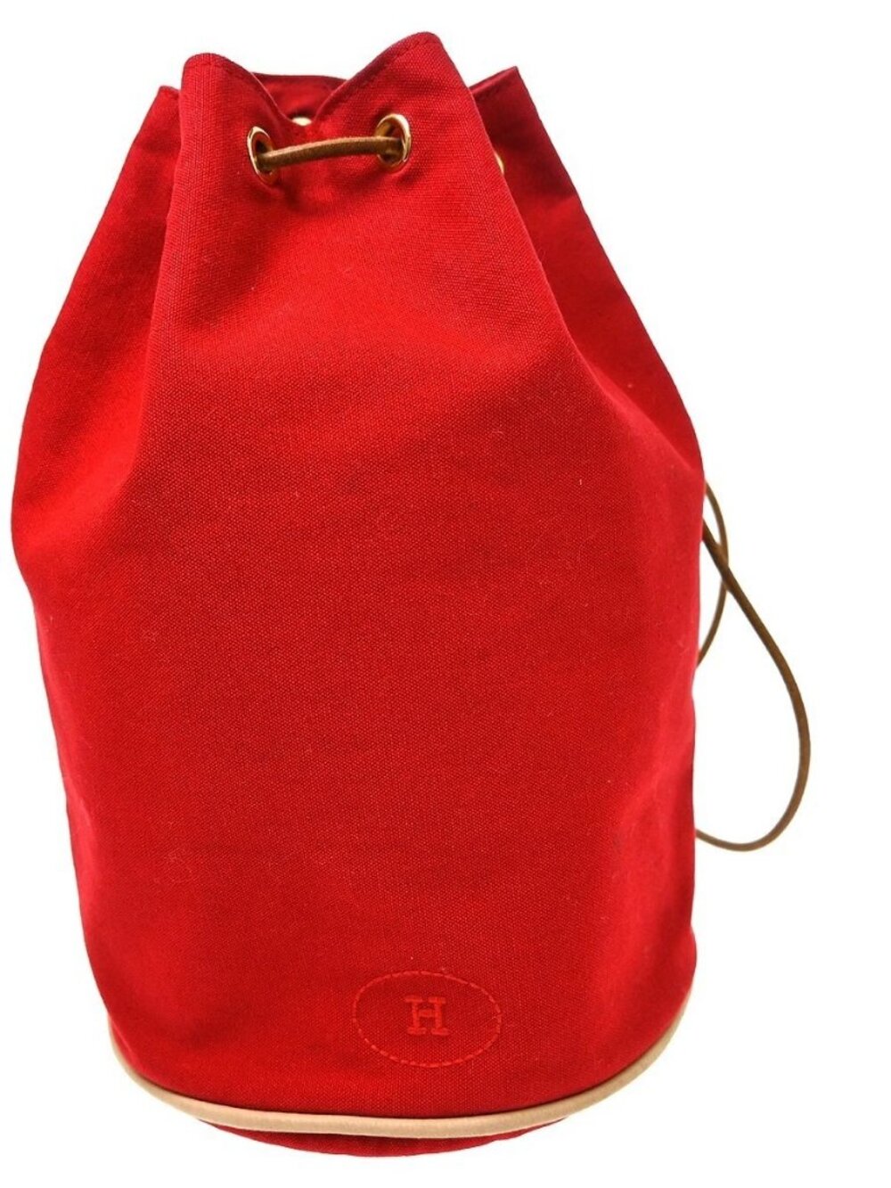 Hermes Red Cotton Polochon Mimile Shoulder Bag NQ11506